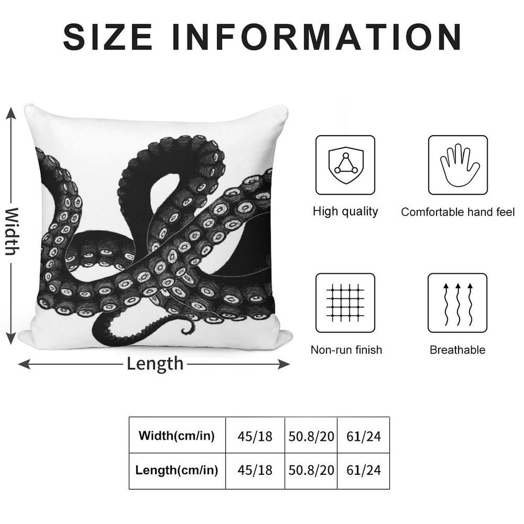 Get Kraken Soft Ultra-Soft Texture Throw Pillow