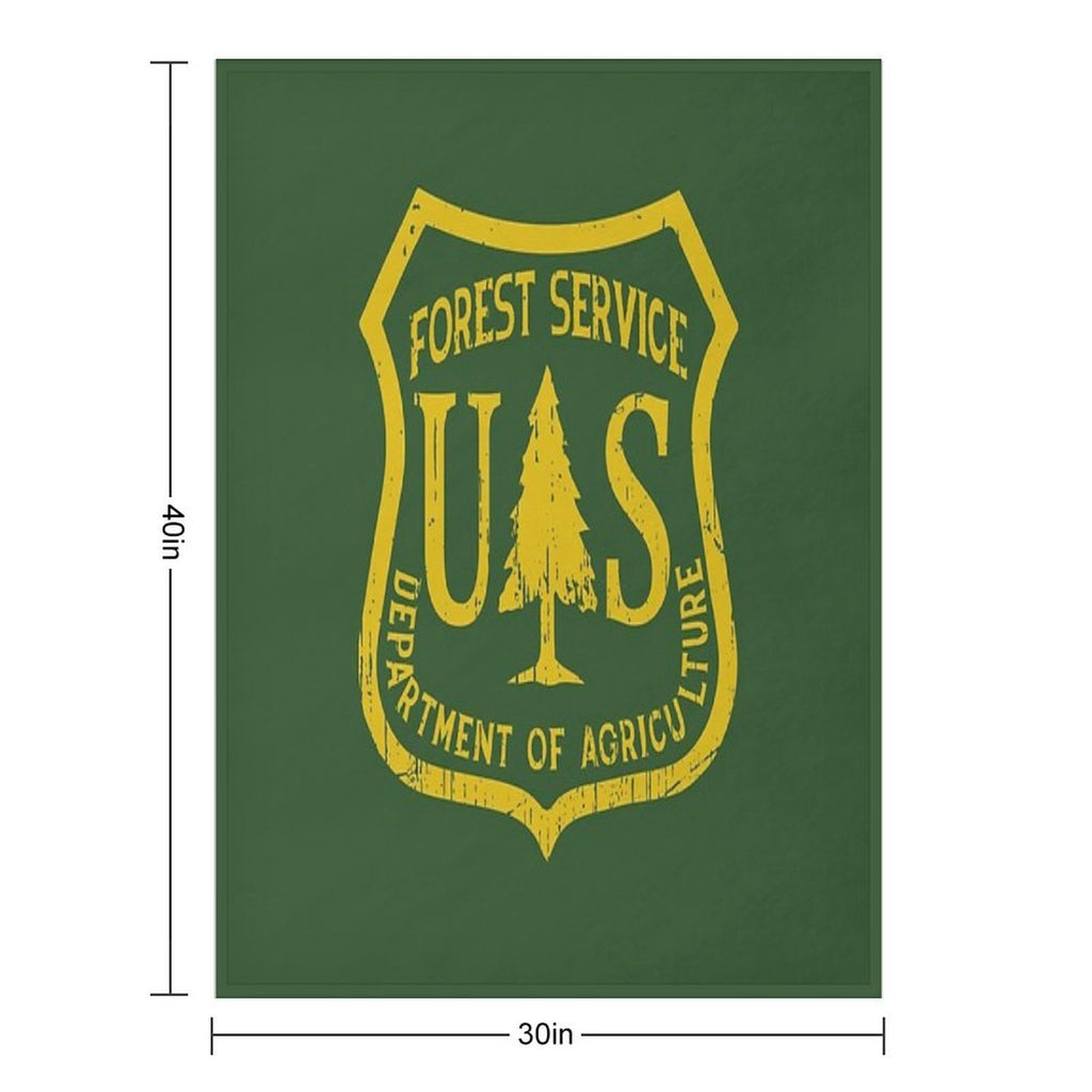 Forest Service Vintage Emblem Compact Throw Blanket