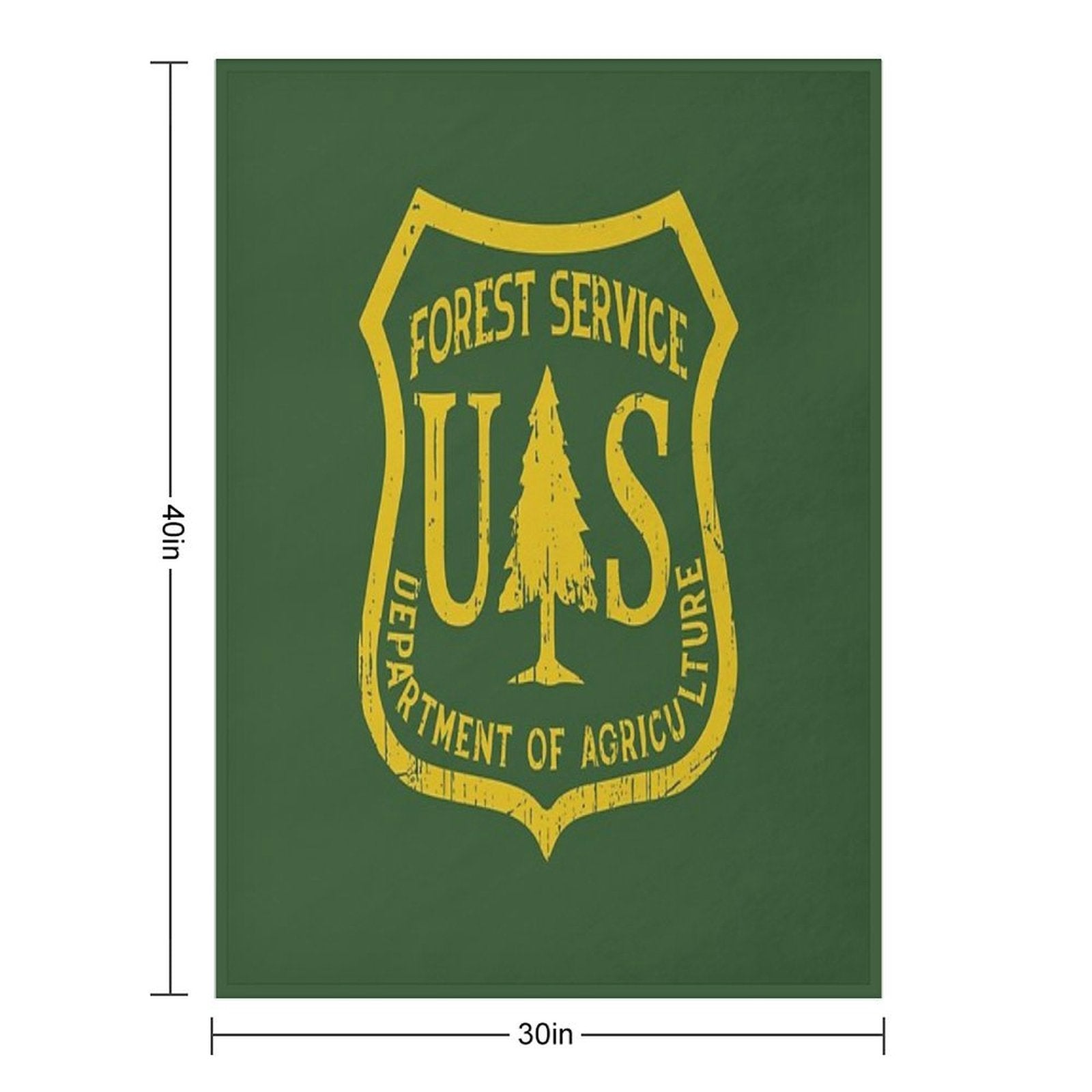 Forest Service Vintage Emblem Compact Throw Blanket