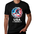USA Team 2026 Hockey American Women Men Kids Hockey  Summer-ready Fabric T-Shirt