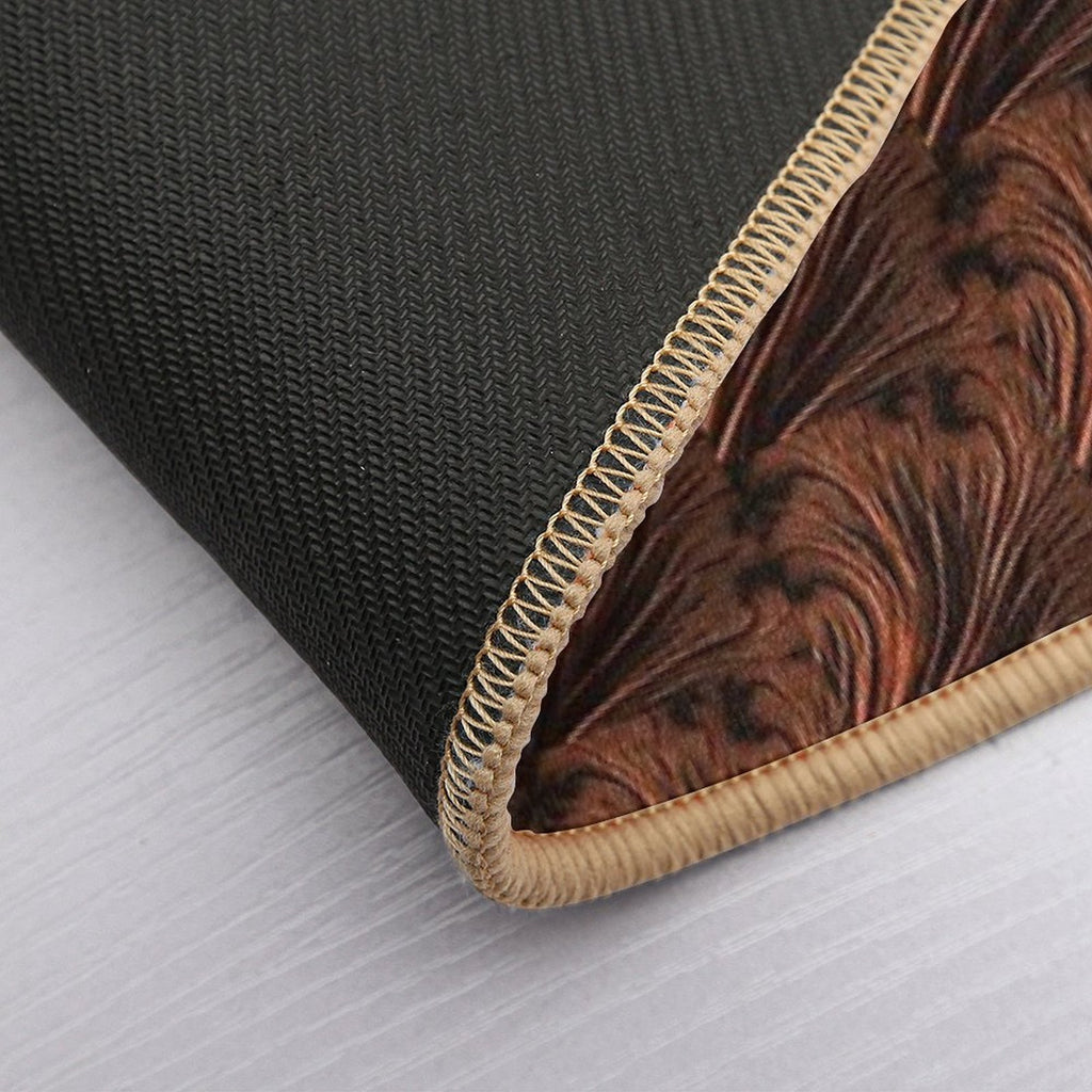 Copper Ostrich Feathers Collection  Absorbent Bath Mat