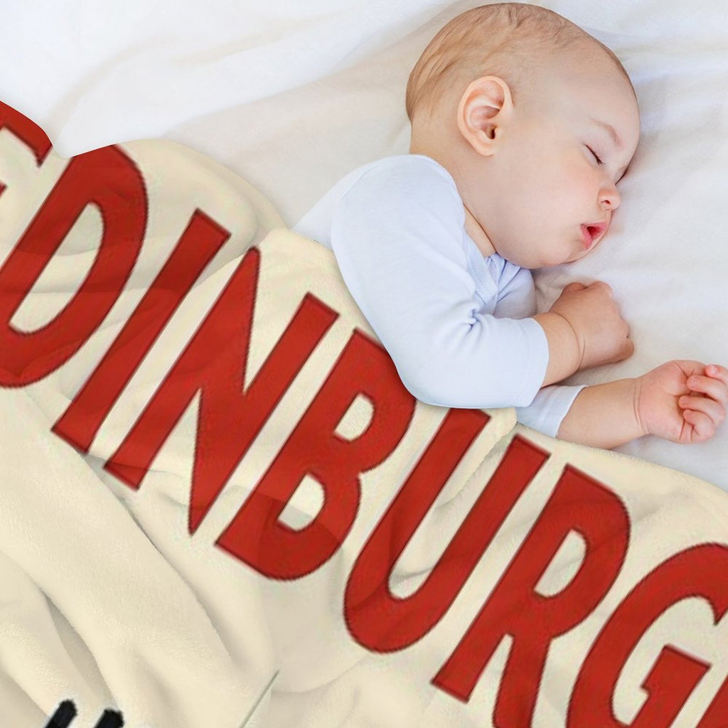 Edinburgh Vintage-Style Painterly Travel Poster Wrinkle-free Throw Blanket