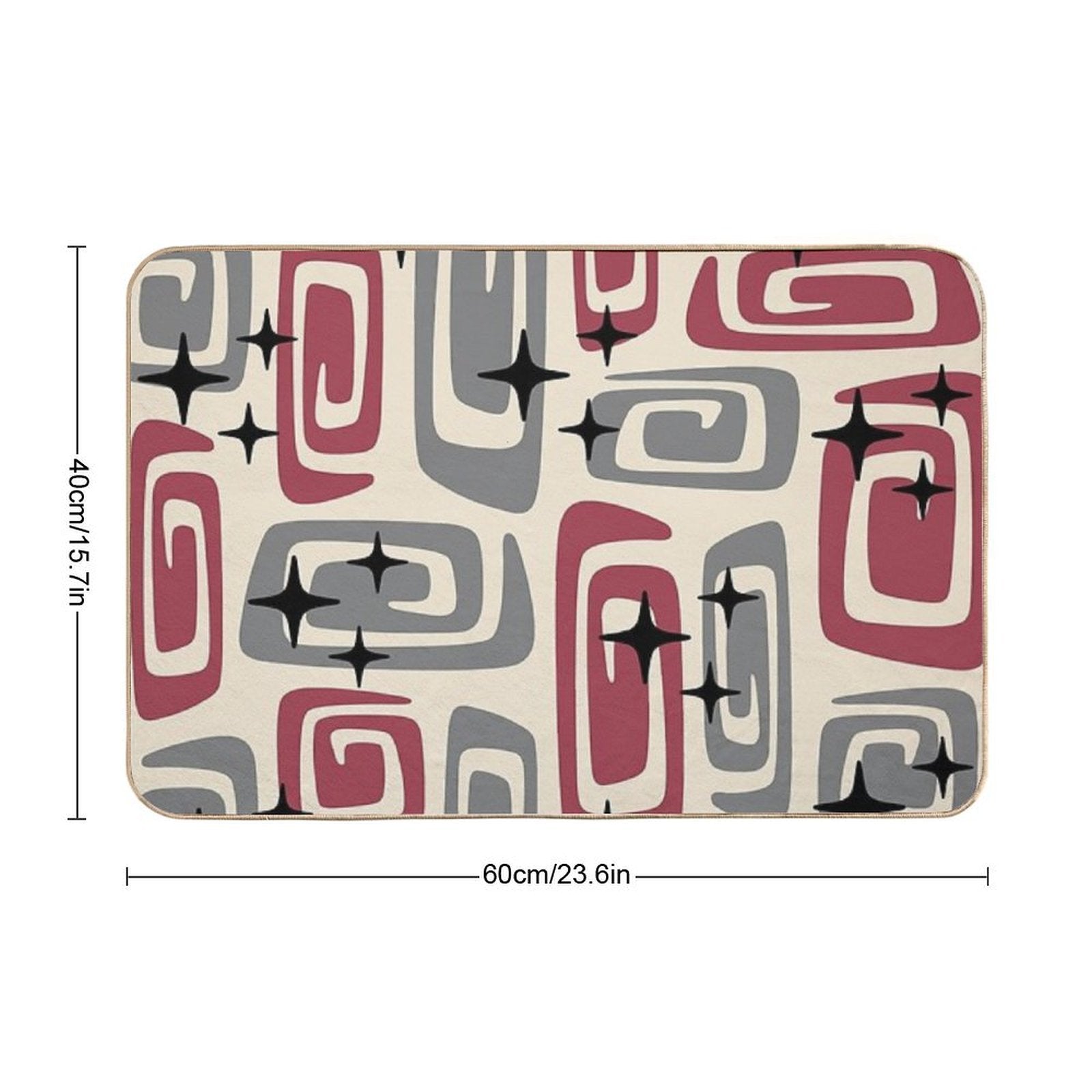 Retro Mid Century Modern Abstract 549  Stain-Proof Bath Mat