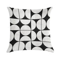 Mid-Century Modern Pattern No.2 - Black And White Concrete Soft Durable Construction Throw Pillow