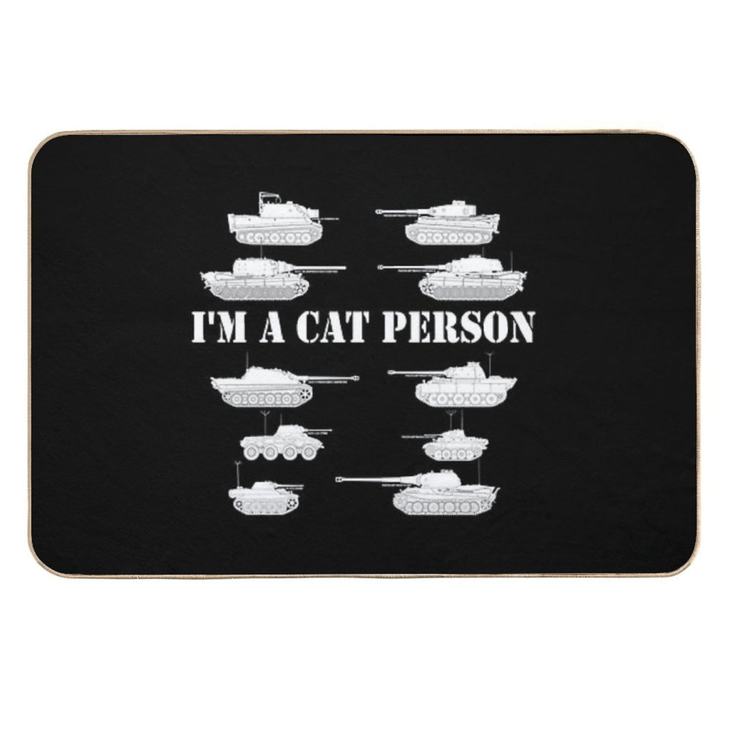 Im A Cat Person Ww2 10 German Tanks  Fade-Resistant Bath Mat