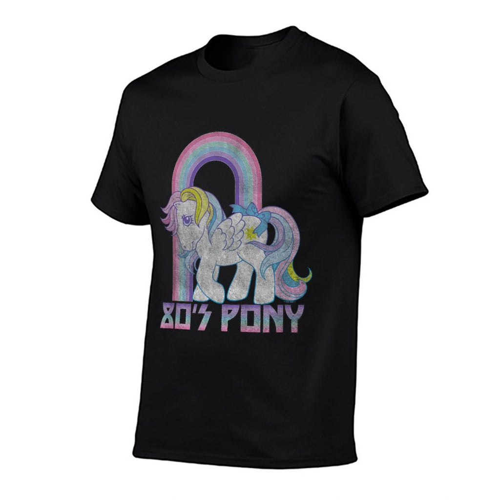 My Little Pony Starshine Retro 80's Pony Rainbow Logo  Summer-ready Fabric T-Shirt