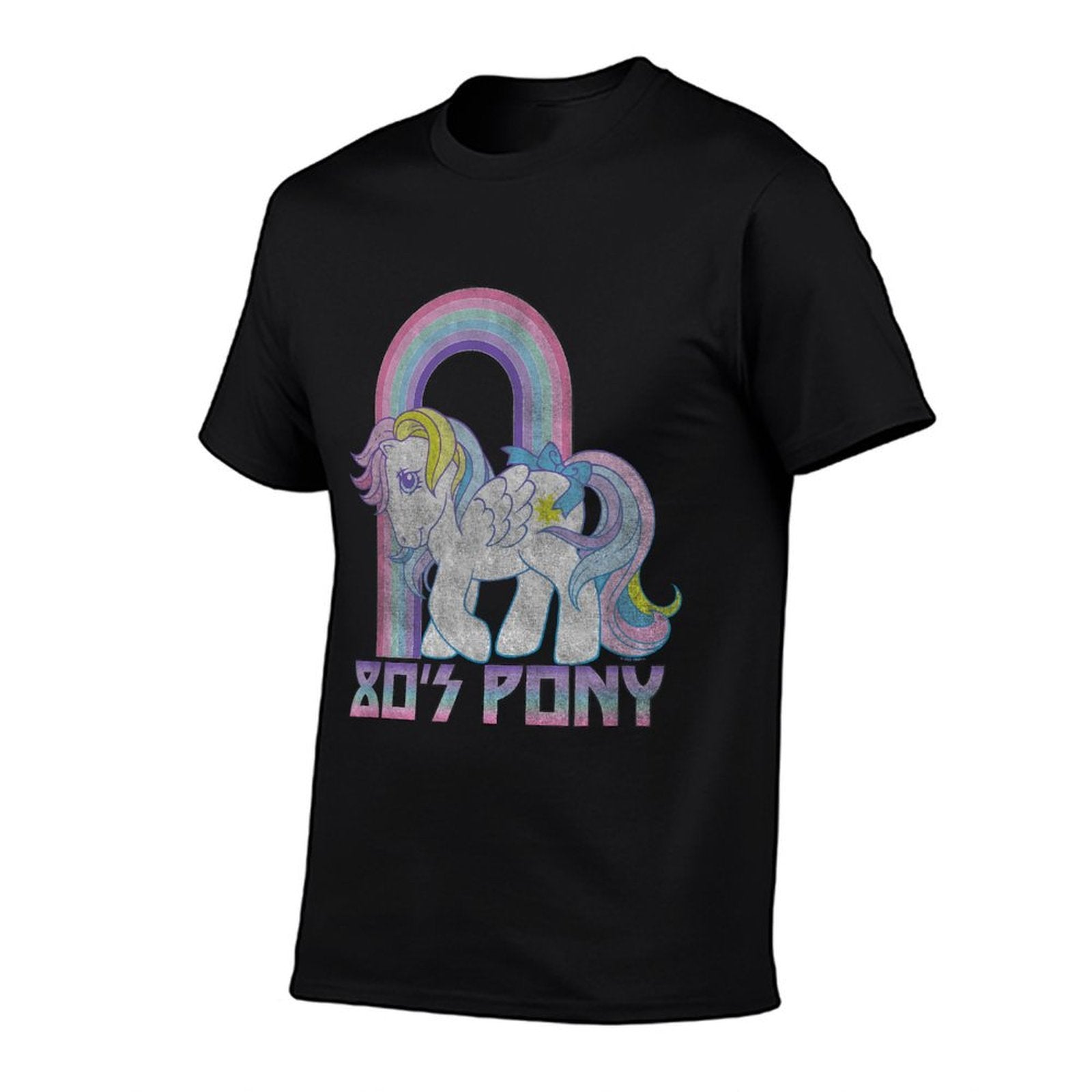 My Little Pony Starshine Retro 80's Pony Rainbow Logo  Summer-ready Fabric T-Shirt
