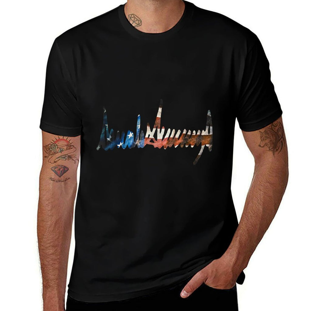 President Signature Grunge USA 4th of July 1776  Polyester Blend T-Shirt