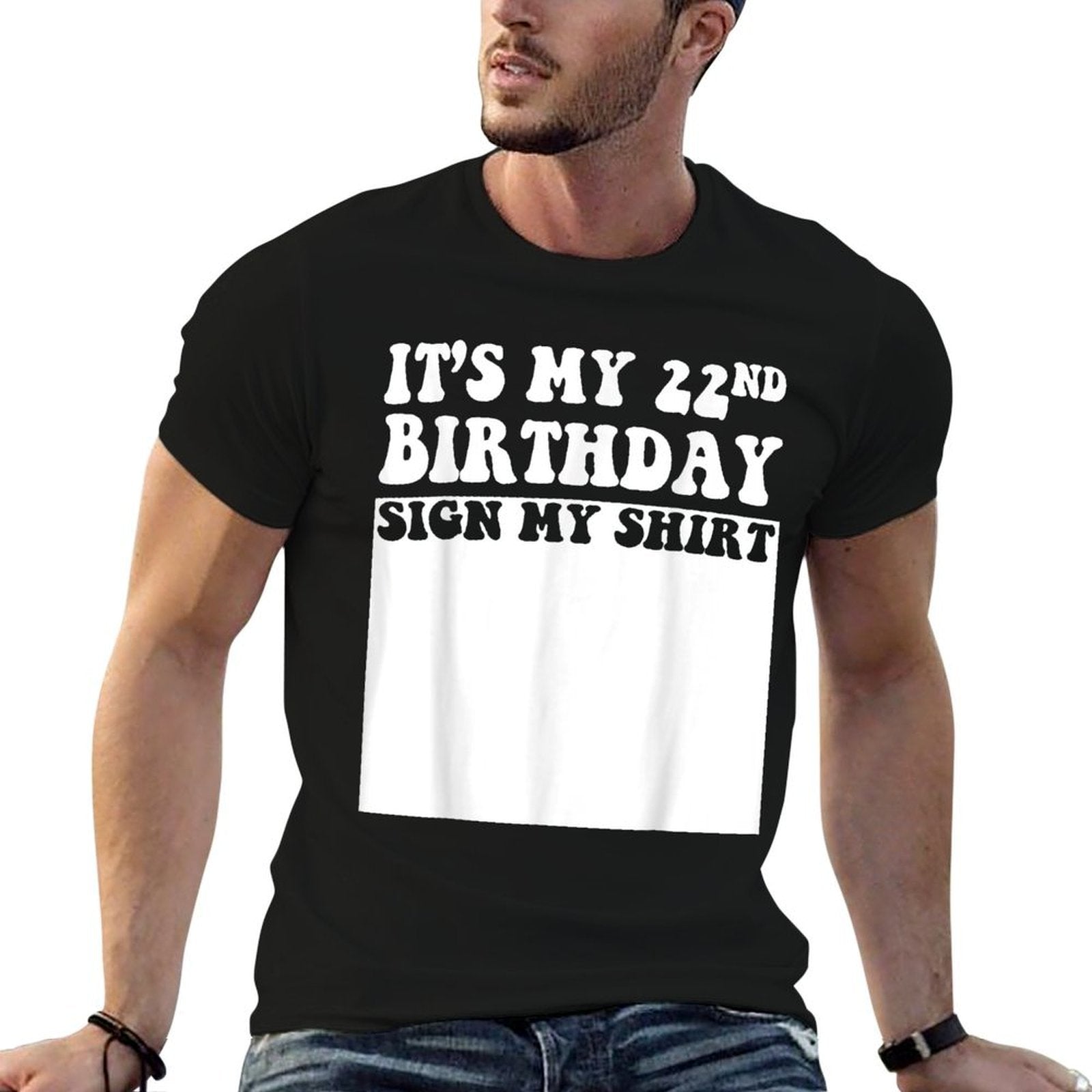 It's My 22nd Birthday Sign My 22 Years Men Women Kids  Eco-friendly Material T-Shirt
