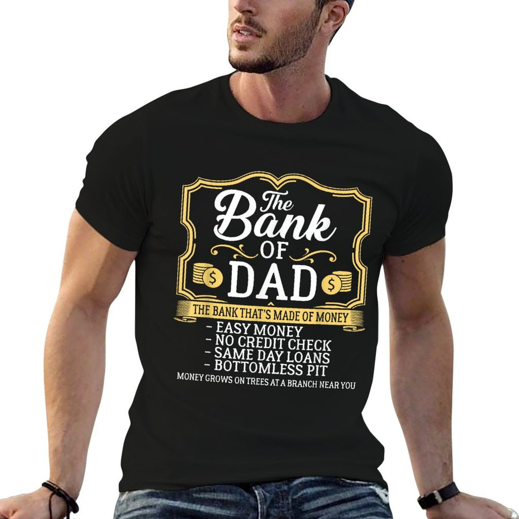 The Bank Of Dad Money Grows On Trees Fathers Day  Rolled Sleeves T-Shirt