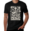 The Reader Skeleton Book Lover Tarot Card Reading Funny Book  Lightweight T-Shirt