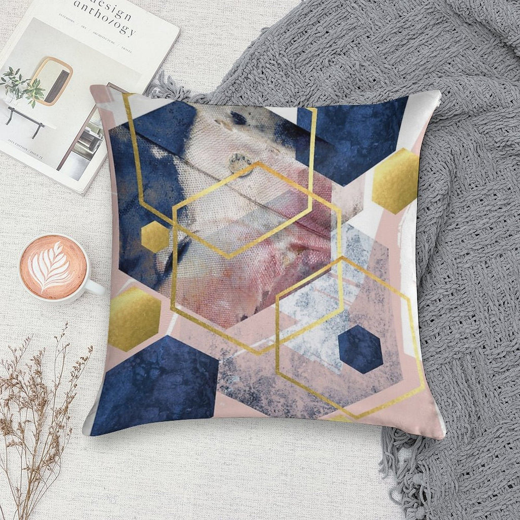 Abstract Geo Soft High-Density Material Throw Pillow