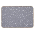 Blue Grey And White Color Polka Dots Design  Non-Slip Bath Mat