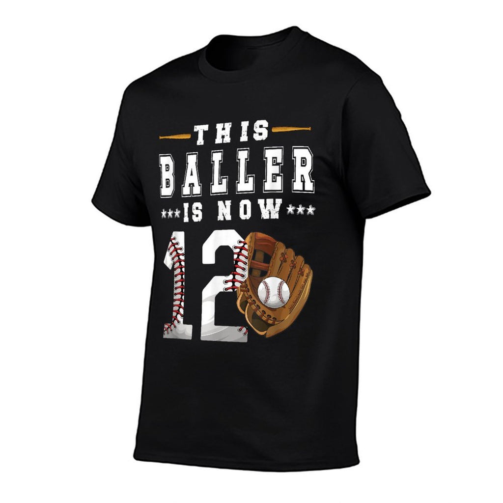 12th Birthday Baseball Boy Twelve Year Old Baseball Player  Relaxed-fit T-Shirt