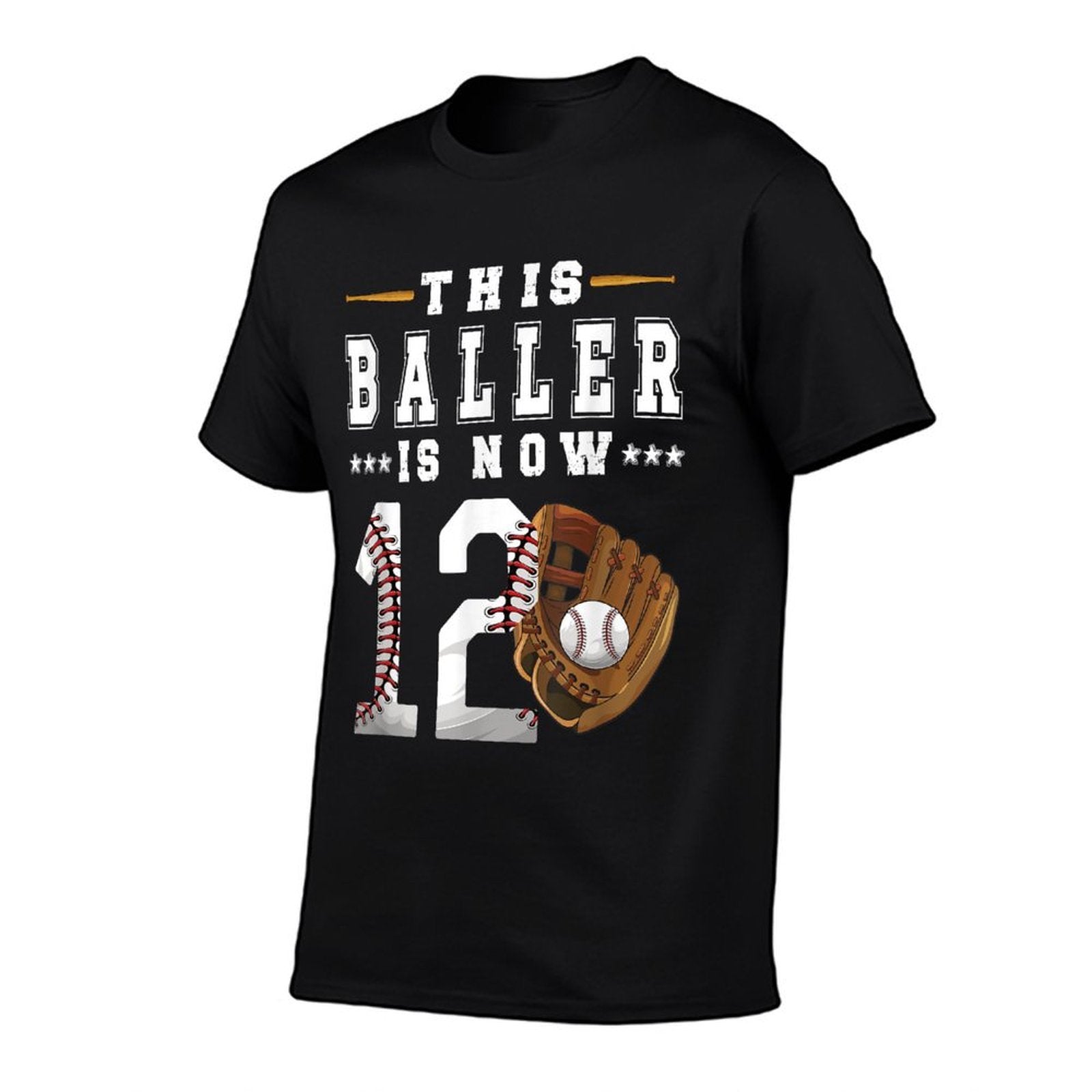 12th Birthday Baseball Boy Twelve Year Old Baseball Player  Relaxed-fit T-Shirt