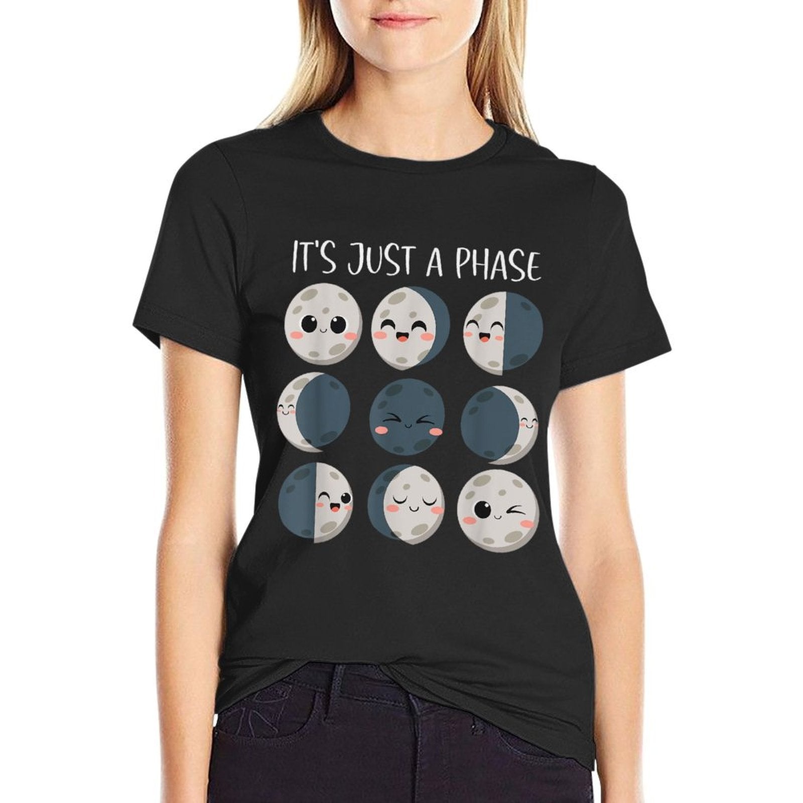 Women Science Teacher Moon Phases Scientist Back To School  Versatile T-Shirt