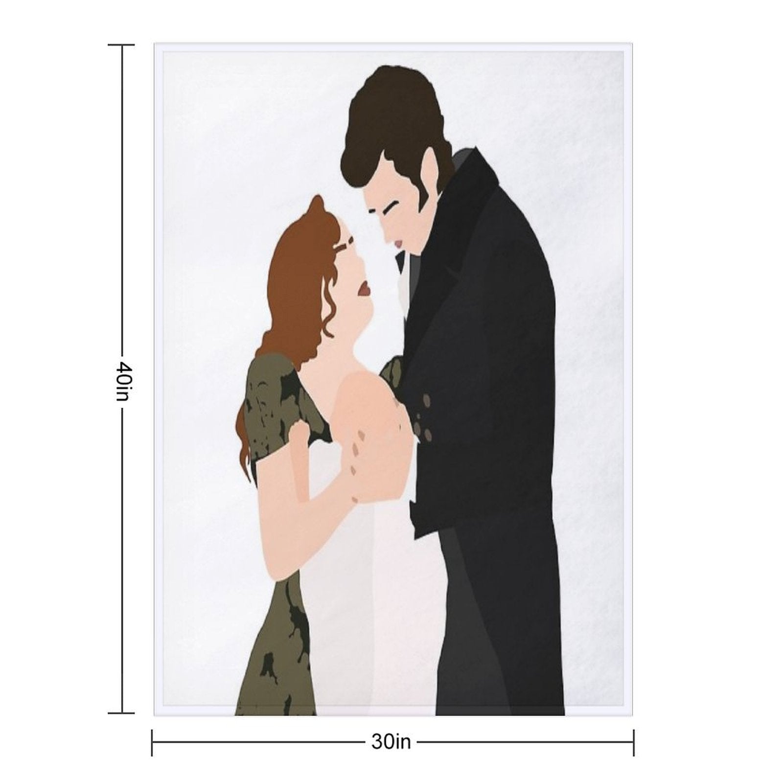Bridgerton - Penelope And Colin with Their Baby Shrink-resistant Throw Blanket