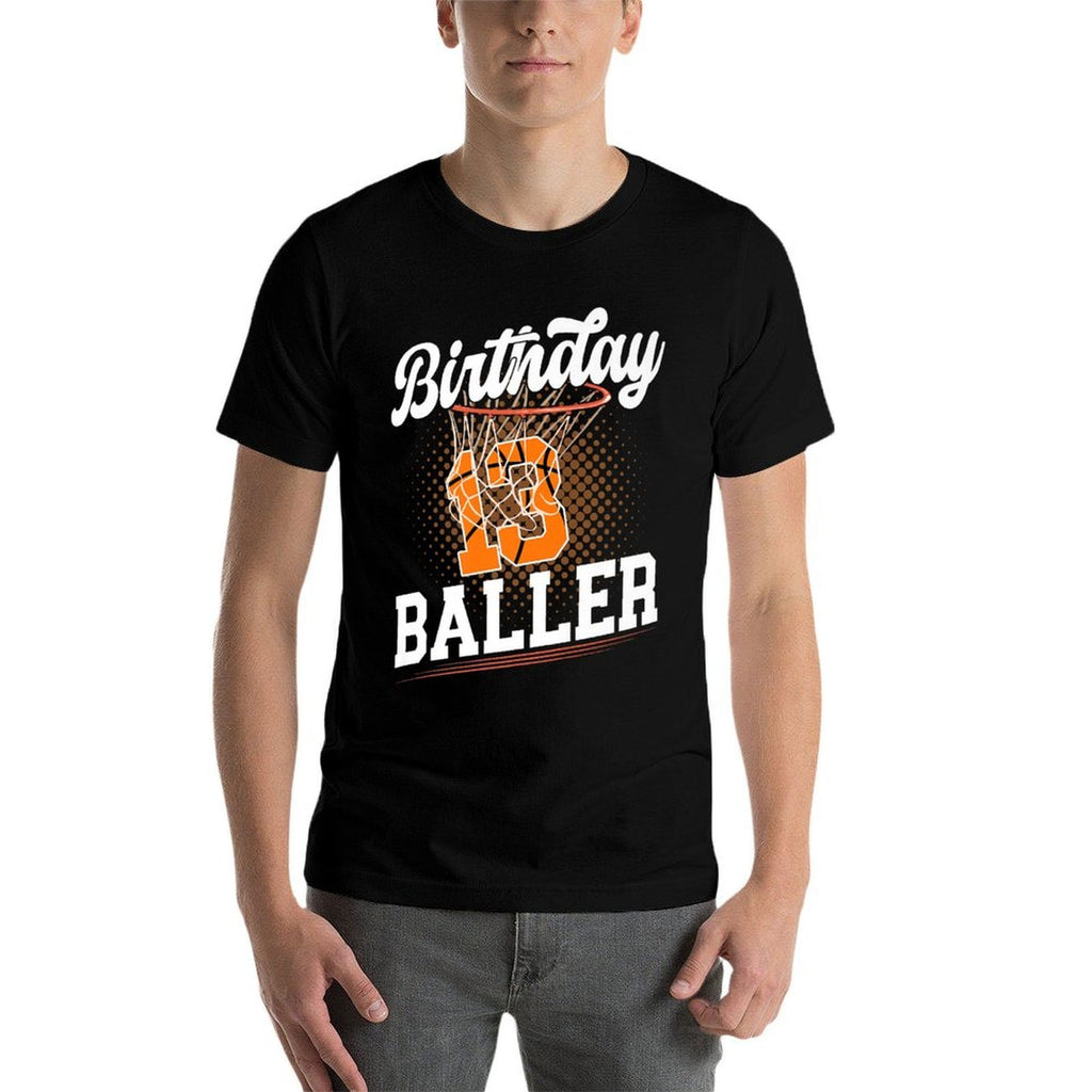 13th Basketball Birthday Thirteen Year Old Basketball Player Premium  Vintage-inspired T-Shirt