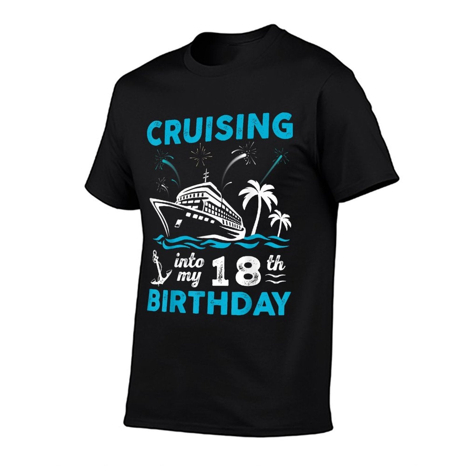18 Year Old Birthday Cruising Into My 18th Birthday Cruise  Tagless Design T-Shirt