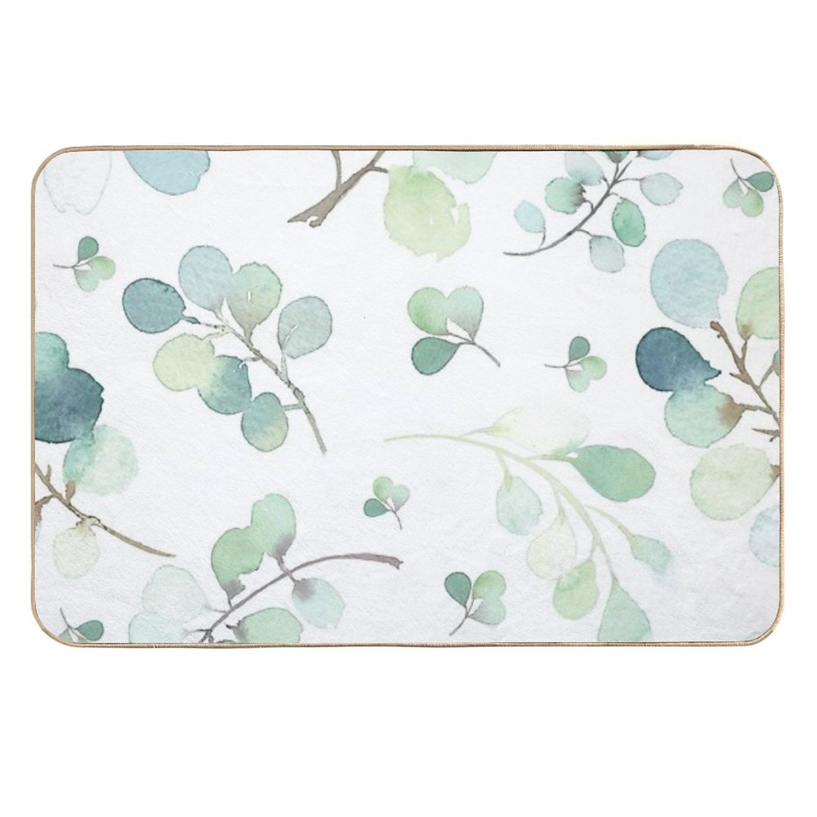 Botanical Leaves, Leaf Pattern  Odorless Bath Mat