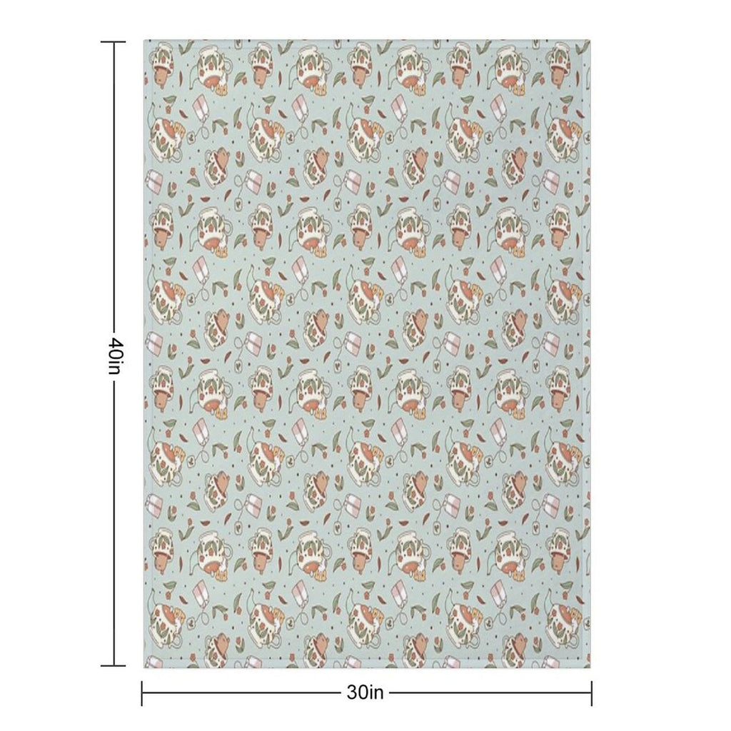 Guinea Pig And Capybara Tea Party Pattern, Bubu And Moonch Versatility Throw Blanket
