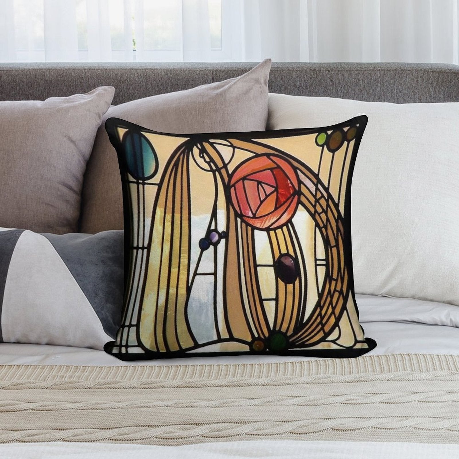 MacIntosh Rose Soft Hidden Zipper Throw Pillow