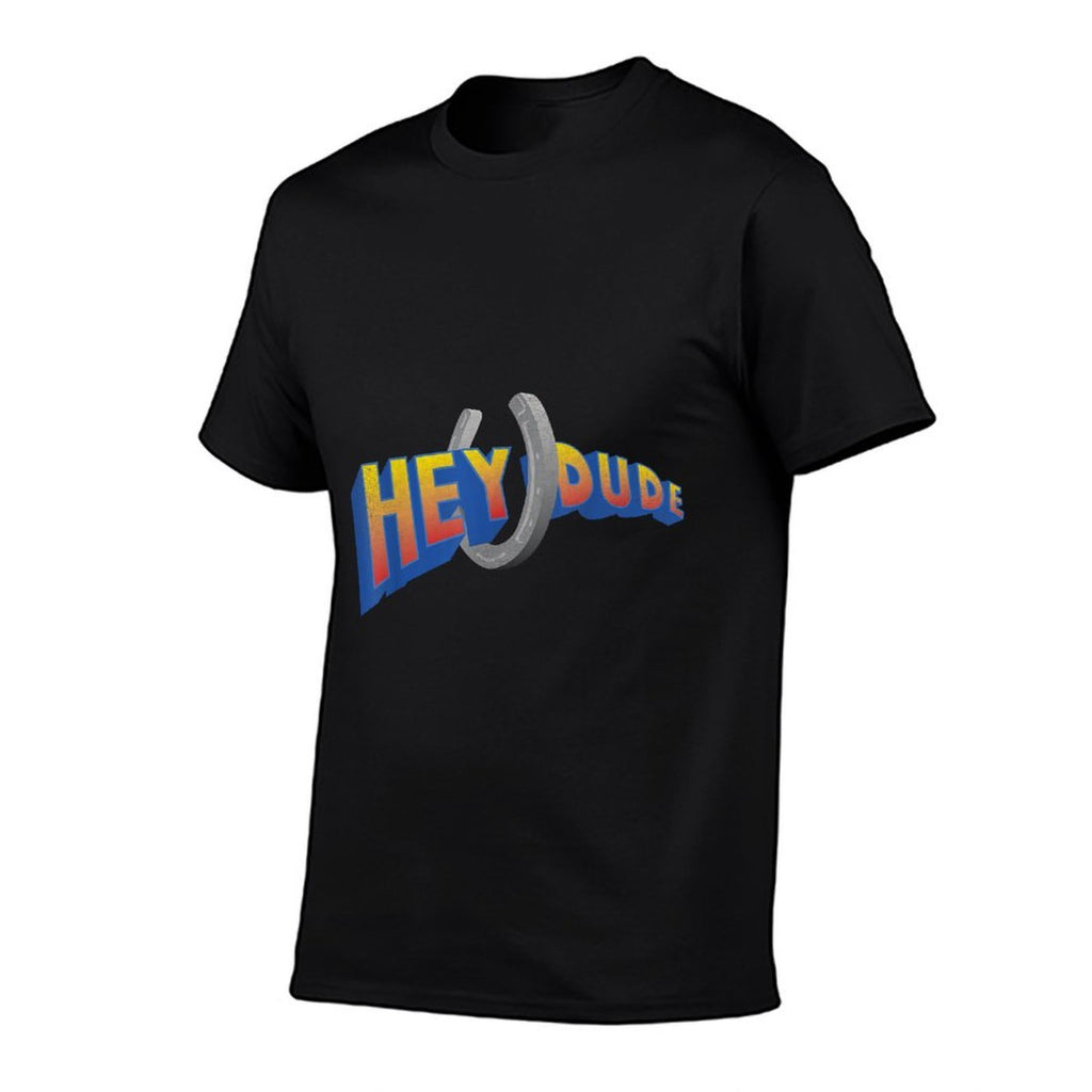 Nickelodeon Hey Dude TV Show Logo  Ribbed Collar T-Shirt