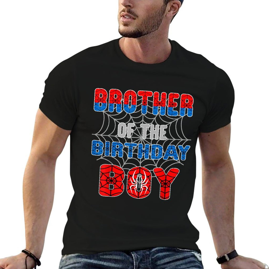 Spider Web Birthday Party Brother of The Birthday Boy  Stretchy T-Shirt