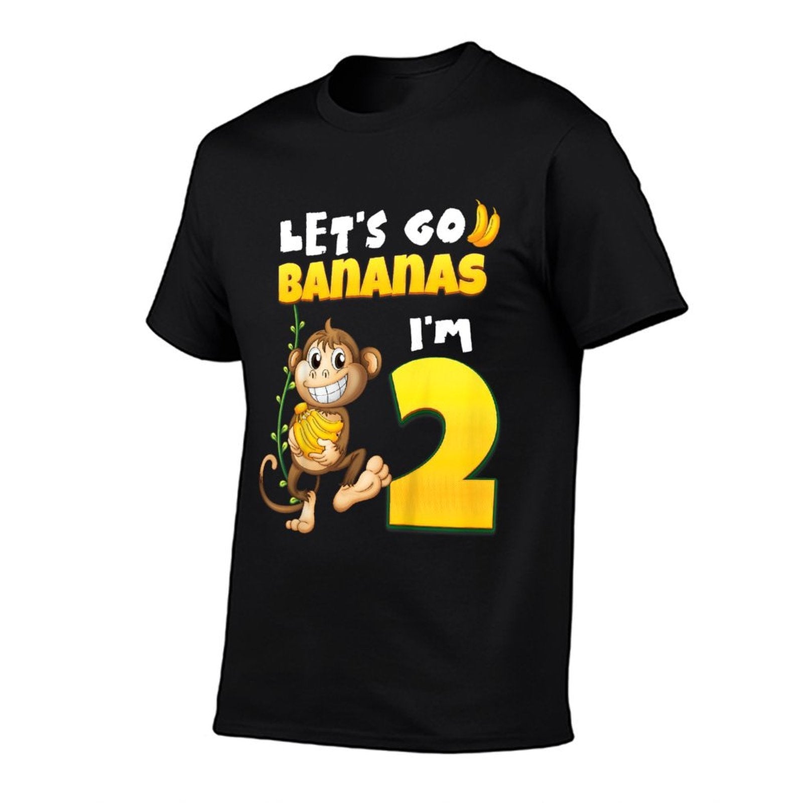 Kids Let's Go Bananas I'm 2 Zoo Animal Jungle Safari 2nd Birthday  Easy-care T-Shirt