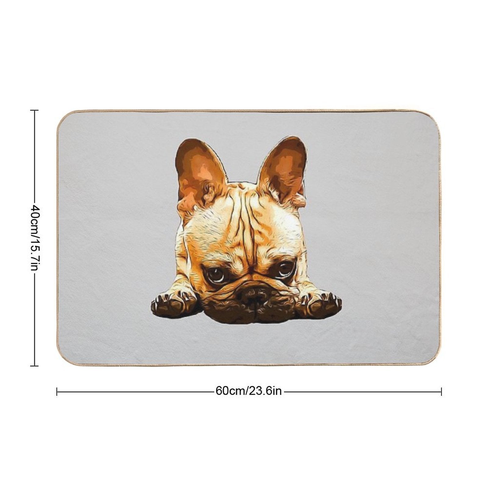 French Bulldog Puppy Cute  Absorbent Bath Mat