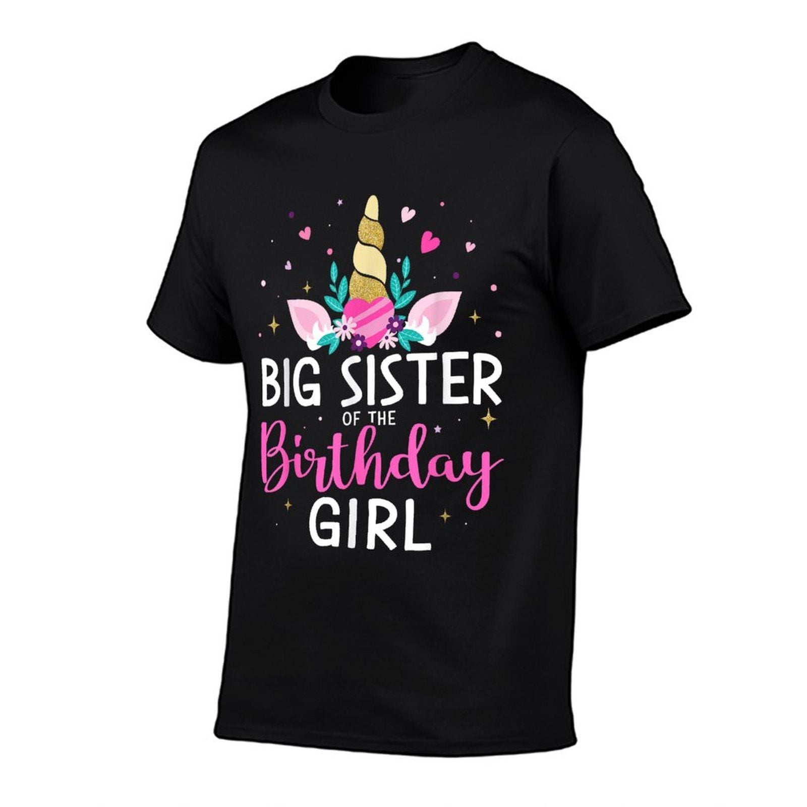 Big Sister of Birthday Girl Matching Family Unicorn Party Comfortable T-Shirt