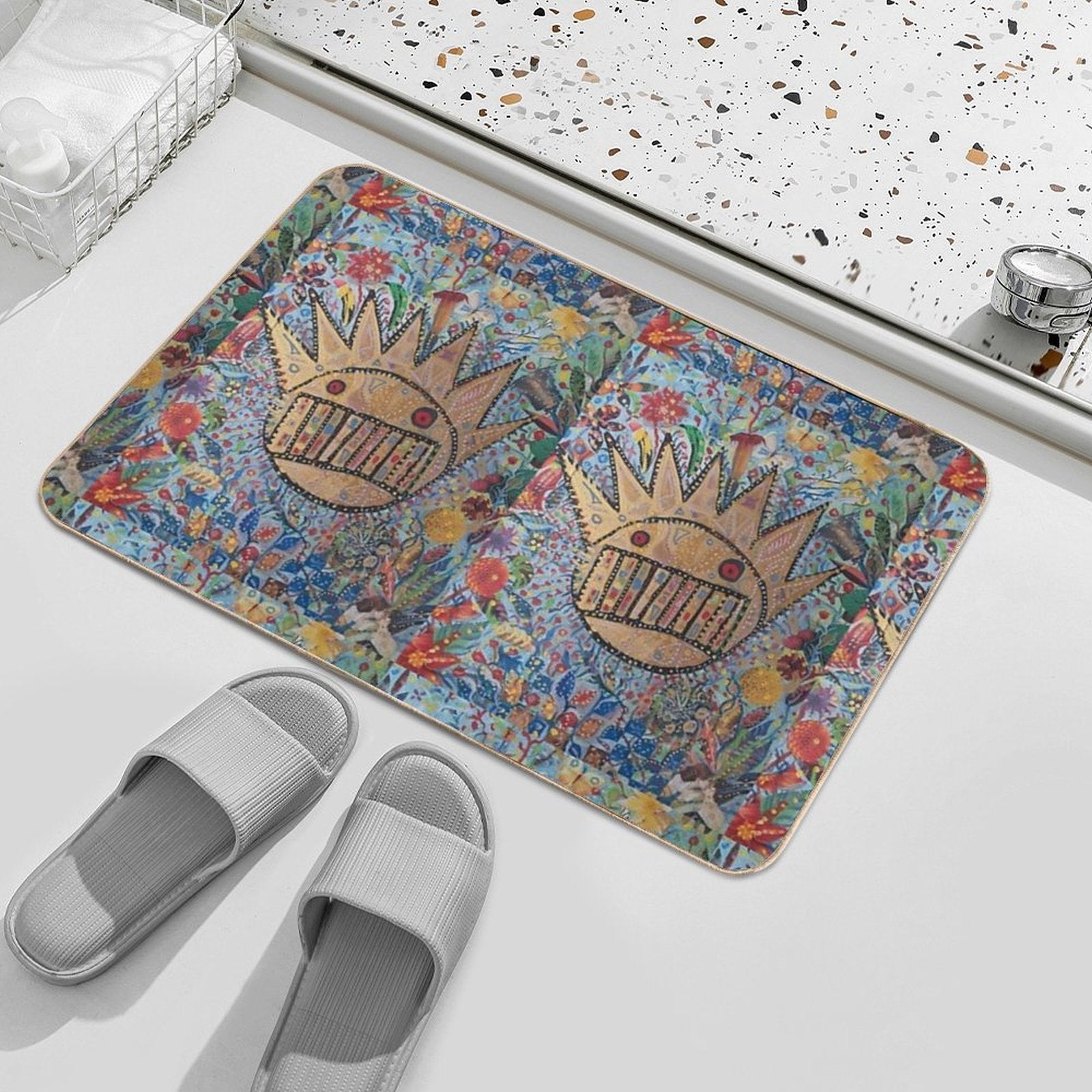 Ween Boognish And Flowers  Rapid-Drying Bath Mat