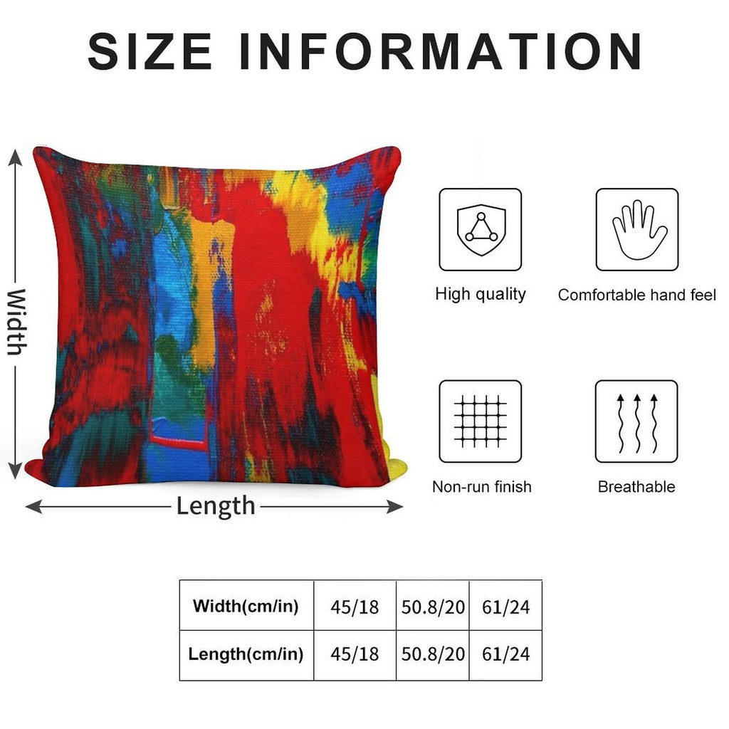 Bright Bold Colorful Abstract Art Soft Ultra-Soft Texture Throw Pillow