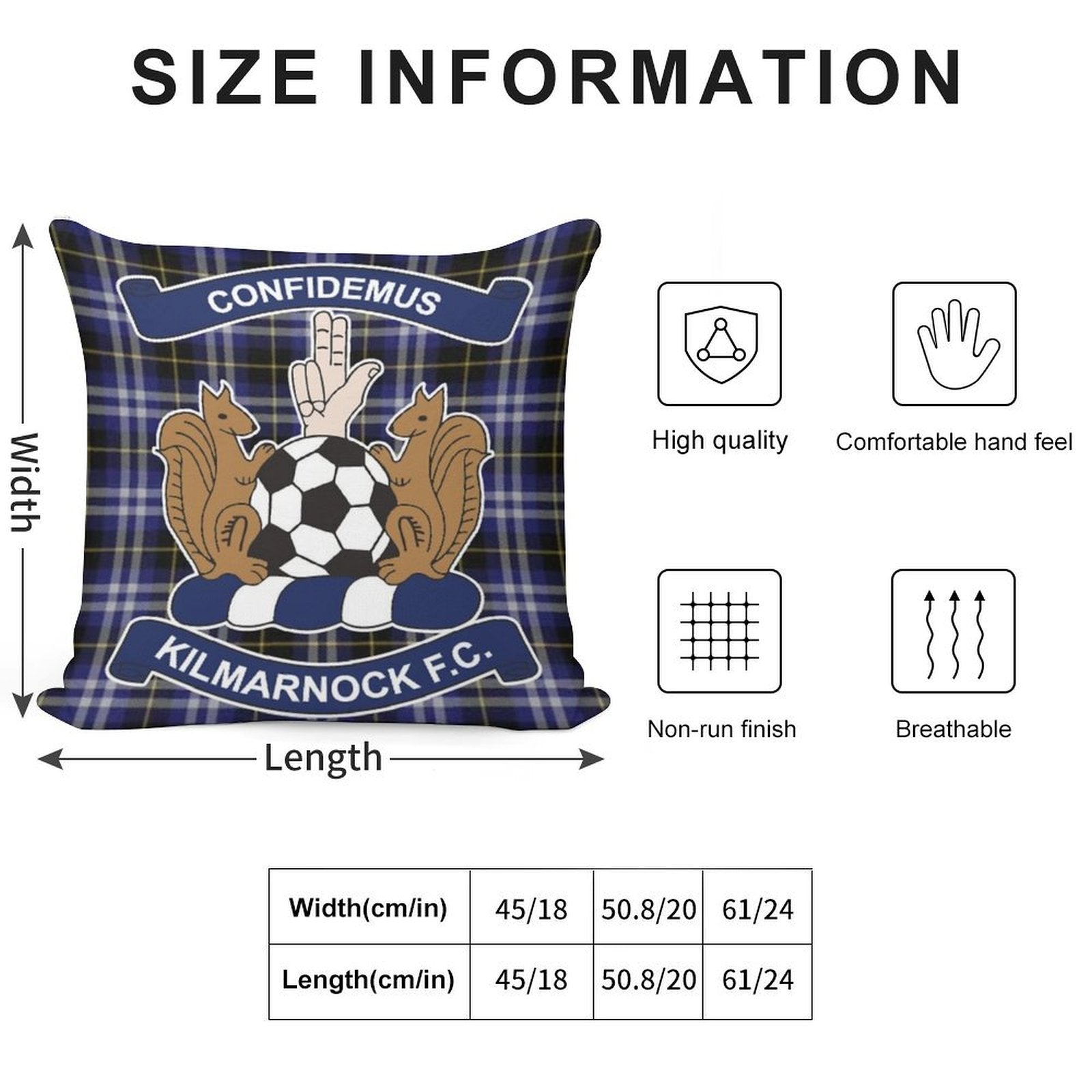 Killie Tartan Soft Durable Construction Throw Pillow