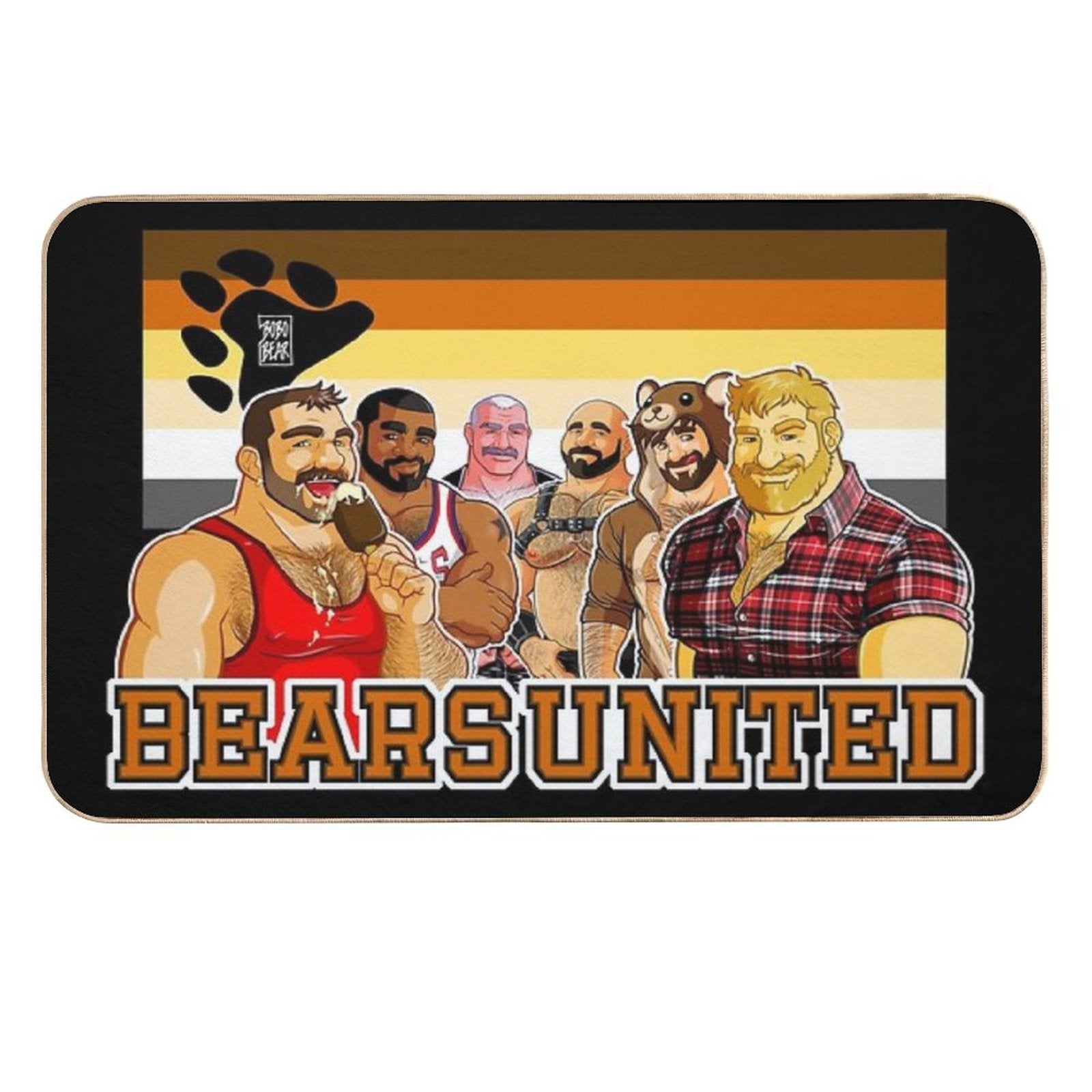 BEARS UNITED  Fade-Resistant Bath Mat