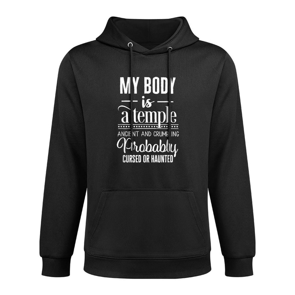 My Body Is A Temple Ancient Crumbling Probably Cursed Meme Durable Construction Hoodie