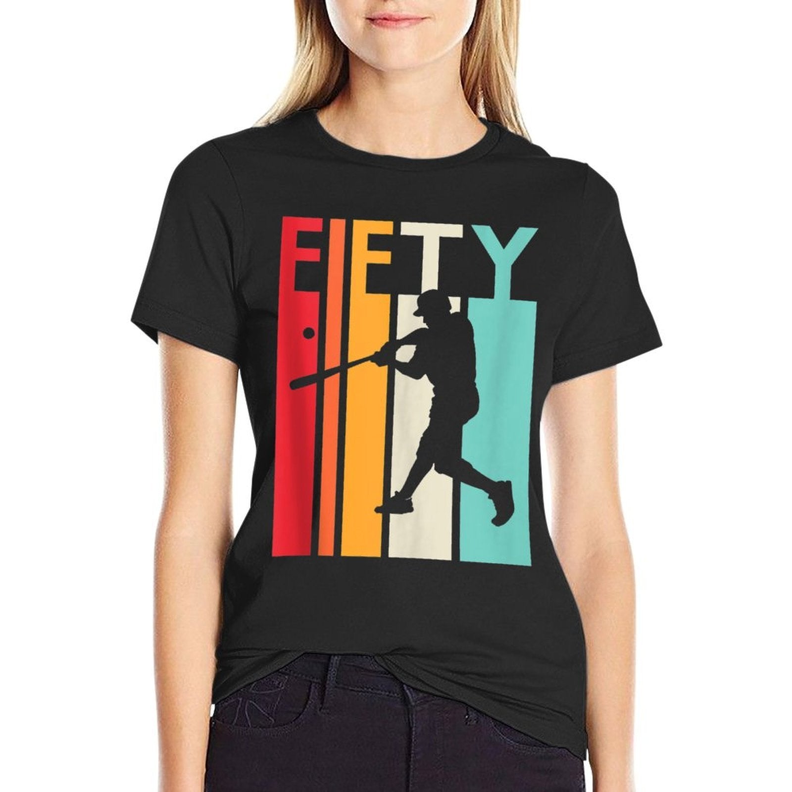 50th Birthday Gift Vintage Baseball for 50 Year Old  Polyester Blend T-Shirt