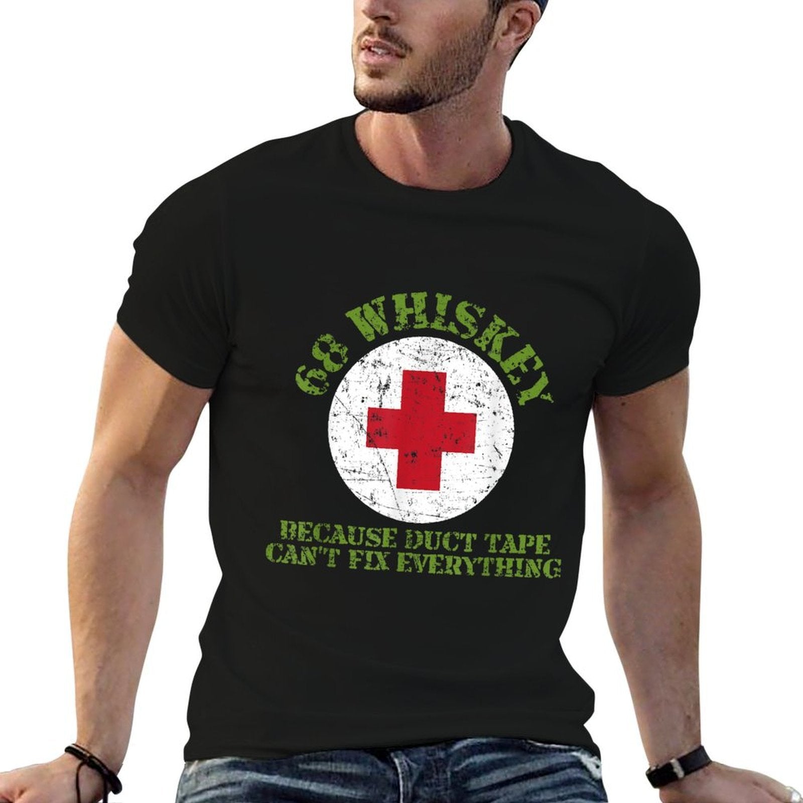 68 Whiskey Because Duct Tape Can't Fix Everything Veterans  Soft T-Shirt