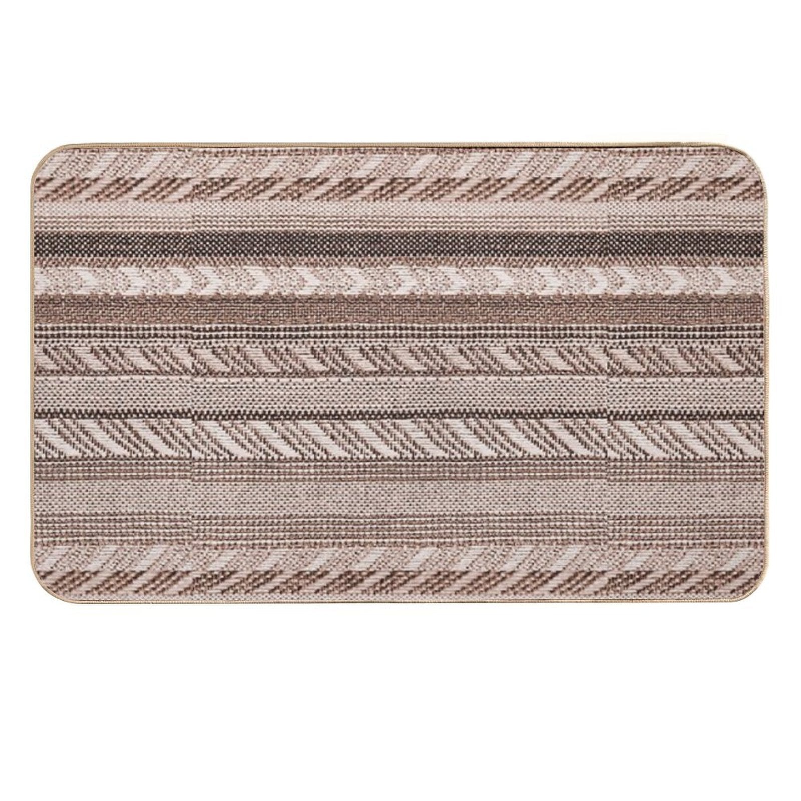 Brassy - Boho Stripe -  Slip-Resistant Bath Mat