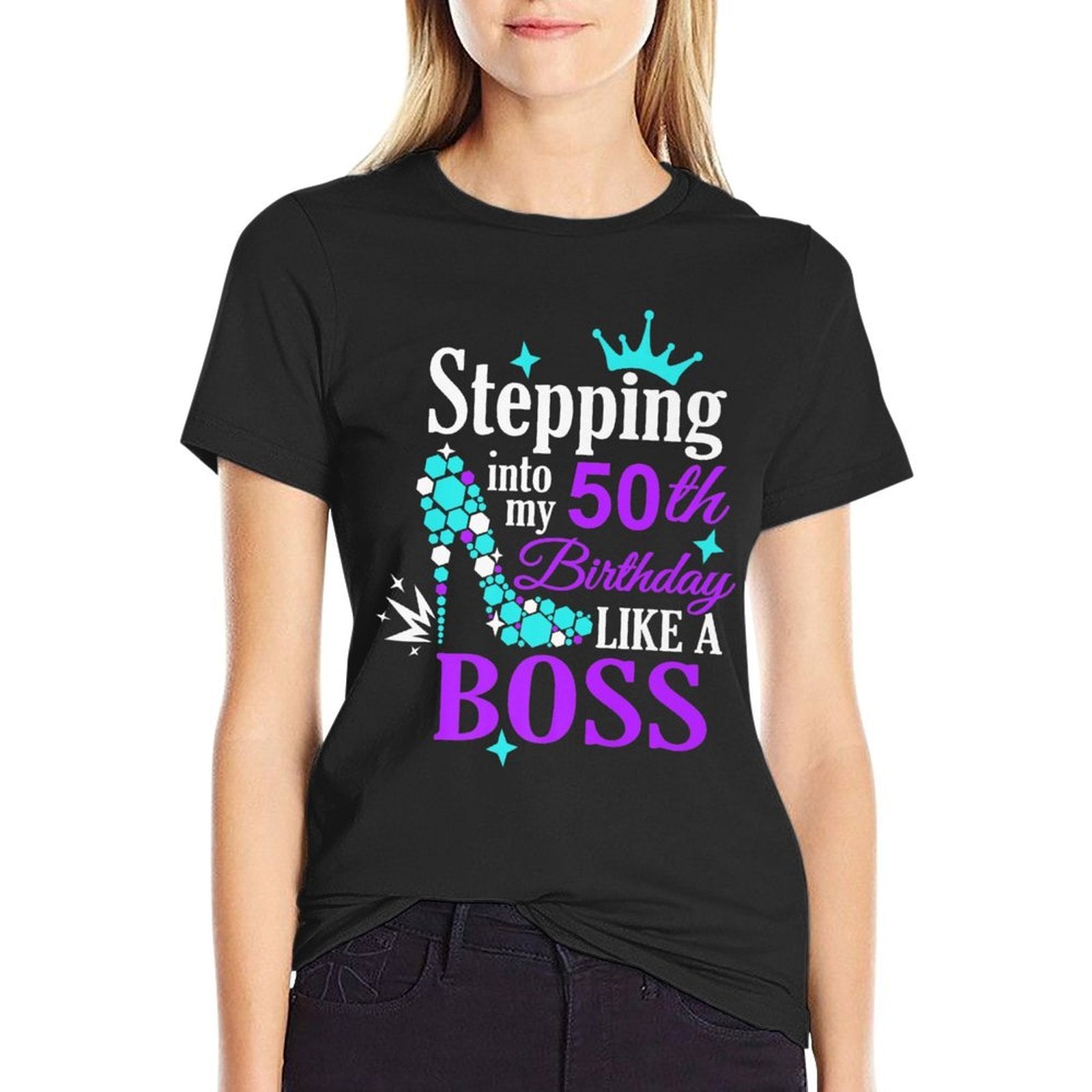 50th Birthday Gift for Her Gift For Girl Party Fun Years Old Premium  Quick-drying T-Shirt
