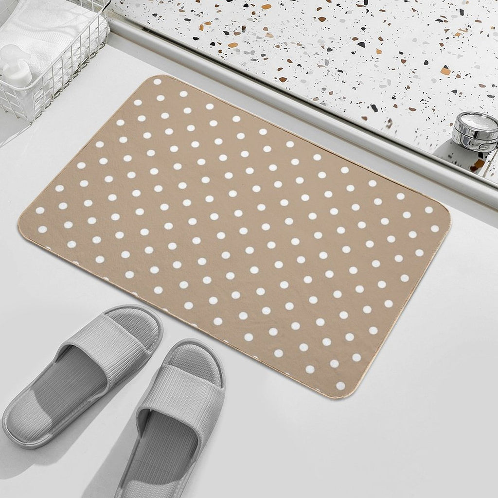 Polka Dot,dots,circles,nude,beige Background  Versatile Bath Mat