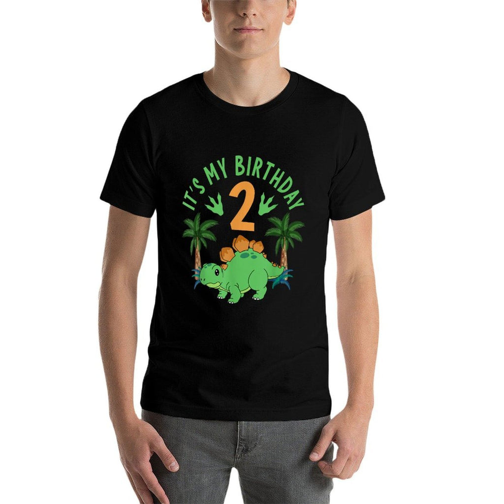 It's My 2nd Birthday Dinosaur Birthday Boy Girl Matching  Graphic-printed T-Shirt