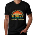 August 1982 40 Years of Being Awesome 40th Birthday  Summer-ready Fabric T-Shirt