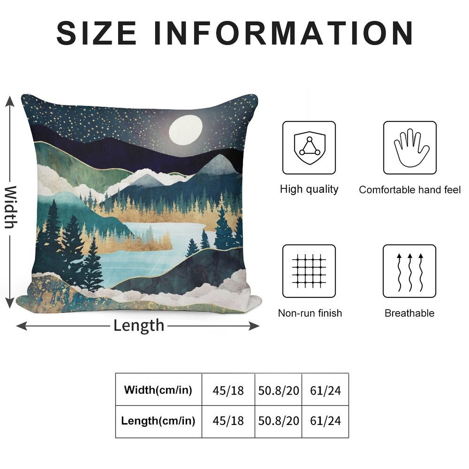 Star Lake Soft Fade-Resistant Throw Pillow