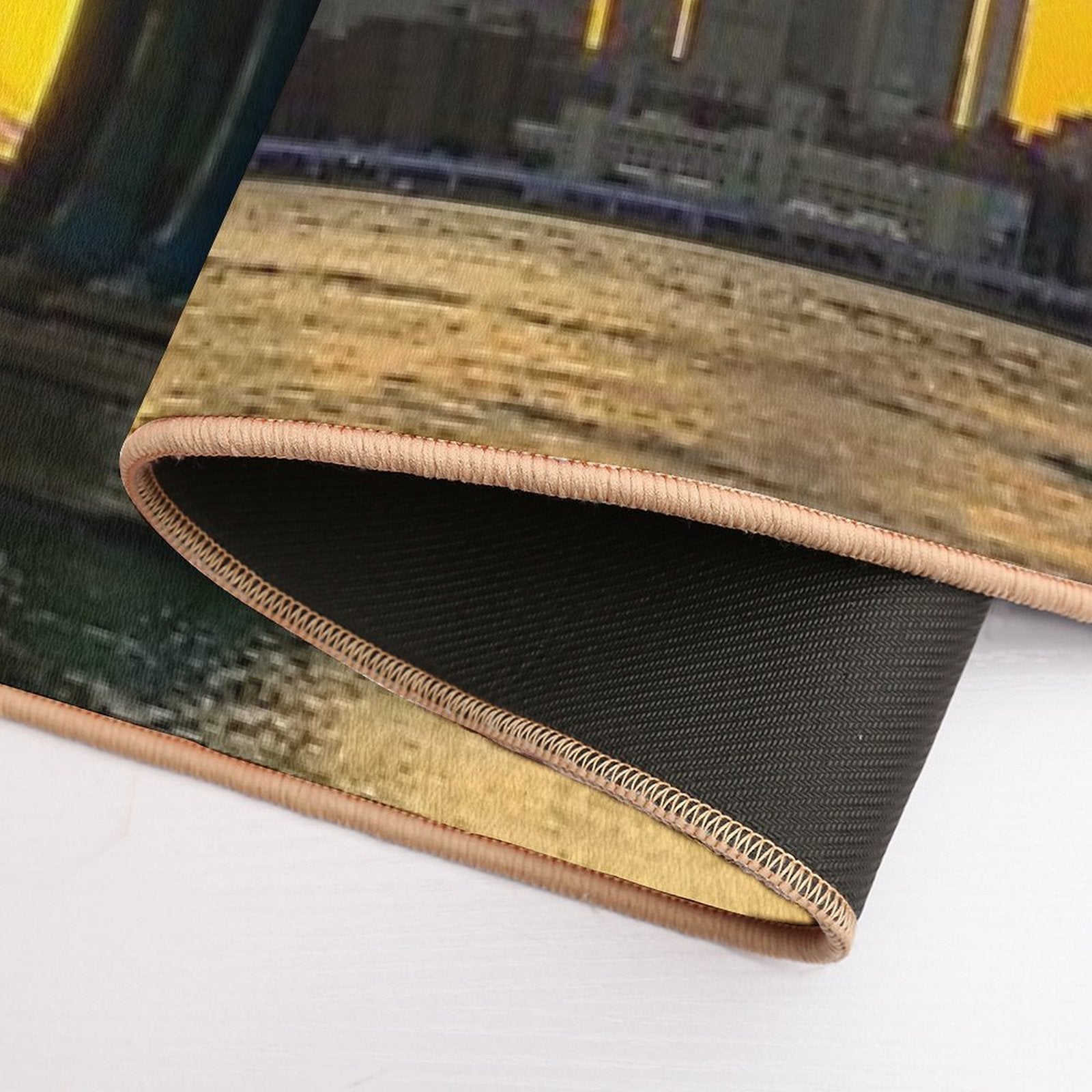 Manhattan Bridge Skyline Sunset Brooklyn New York City  Multi-Purpose Bath Mat