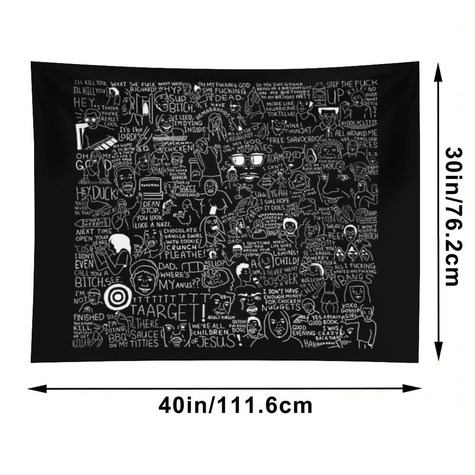 (INVERTED VERSION) An Ultimate Vine Compilation But Instead of A Video Its Just Terribly Drawn Tapestry