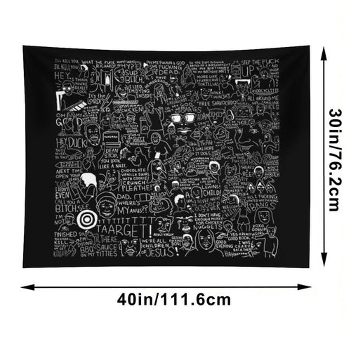 (INVERTED VERSION) An Ultimate Vine Compilation But Instead of A Video Its Just Terribly Drawn Tapestry