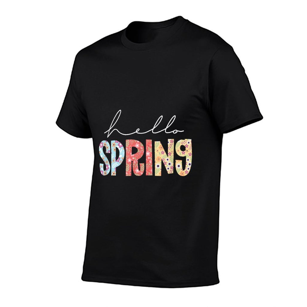 Hello Spring  Nature Flowers  Tagless Design T-Shirt