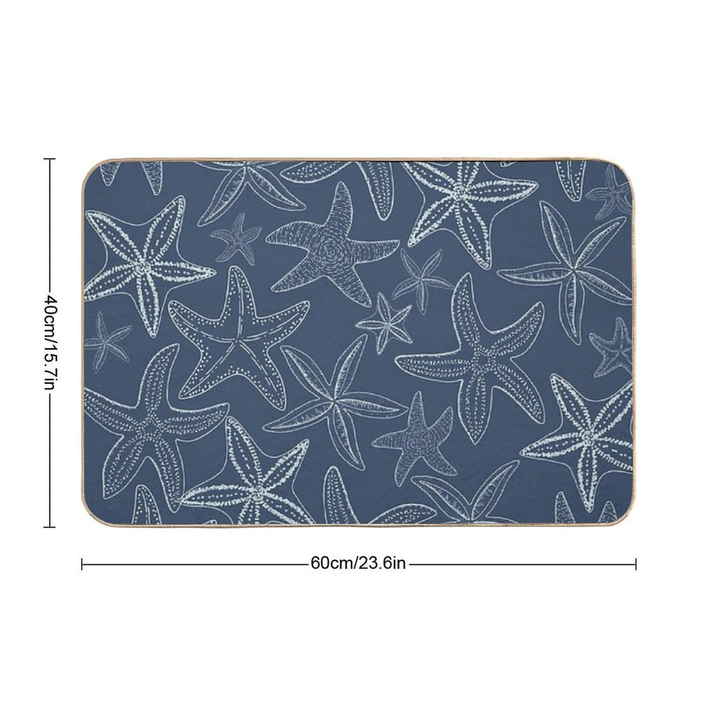 Starfish Pattern Dark Side  Versatile Bath Mat