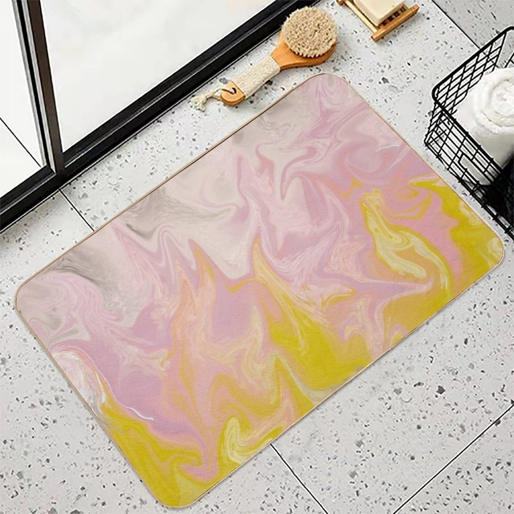 Pastel Fire  Fade-Resistant Bath Mat